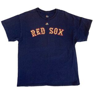 Boston Red Sox David Ortiz Green Camo Number 34 T-shirt Size Large